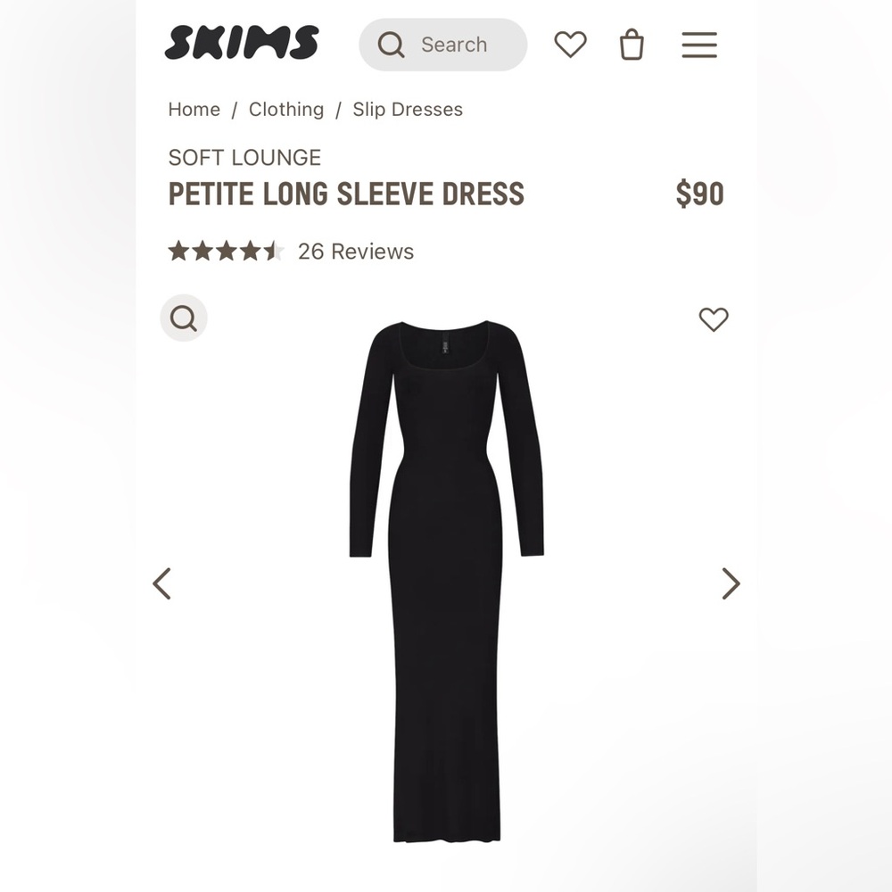 SKIMS Petite Long Sleeve dress